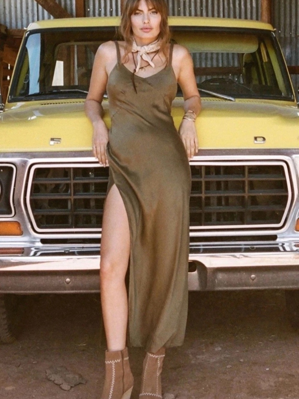 Spell Cabin Love Maxi Slip Dress, Sm, Flaw!